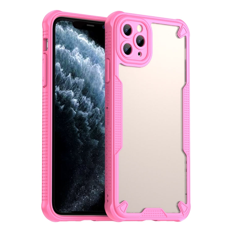 For iPhone 11 Pro Armor Glaze PC Hybrid TPU Phone Case(Pink) by buy2fix