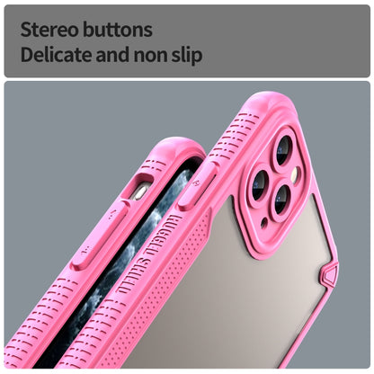 For iPhone 11 Pro Armor Glaze PC Hybrid TPU Phone Case(Pink) by buy2fix