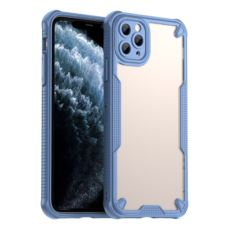 For iPhone 11 Pro Armor Glaze PC Hybrid TPU Phone Case(Blue) by buy2fix