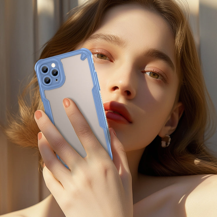 For iPhone 11 Pro Armor Glaze PC Hybrid TPU Phone Case(Blue) by buy2fix