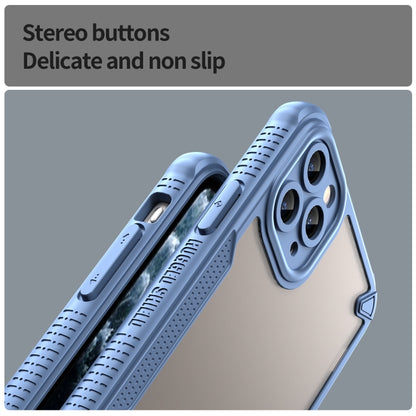 For iPhone 11 Pro Armor Glaze PC Hybrid TPU Phone Case(Blue) by buy2fix