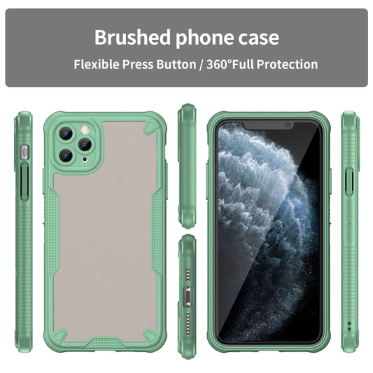 For iPhone 11 Pro Armor Glaze PC Hybrid TPU Phone Case(Green) by buy2fix