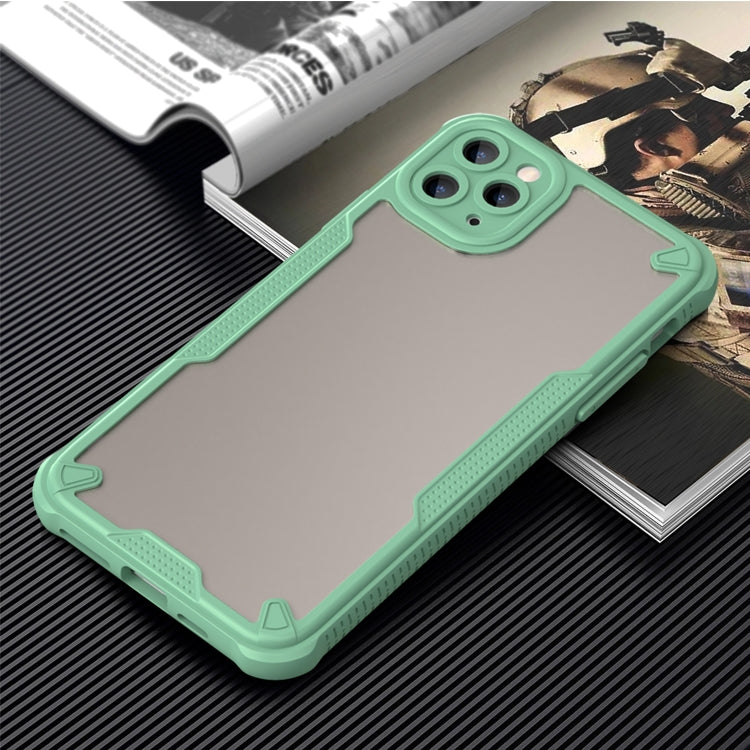 For iPhone 11 Pro Armor Glaze PC Hybrid TPU Phone Case(Green) by buy2fix