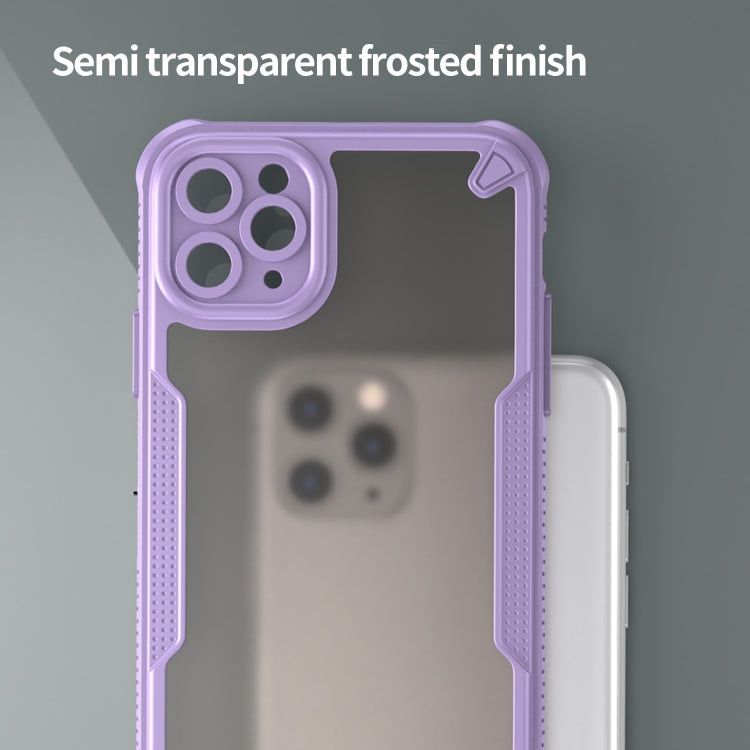For iPhone 11 Pro Armor Glaze PC Hybrid TPU Phone Case(Purple) by buy2fix