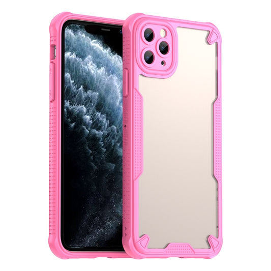 For iPhone 11 Pro Max Armor Glaze PC Hybrid TPU Phone Case(Pink) by buy2fix