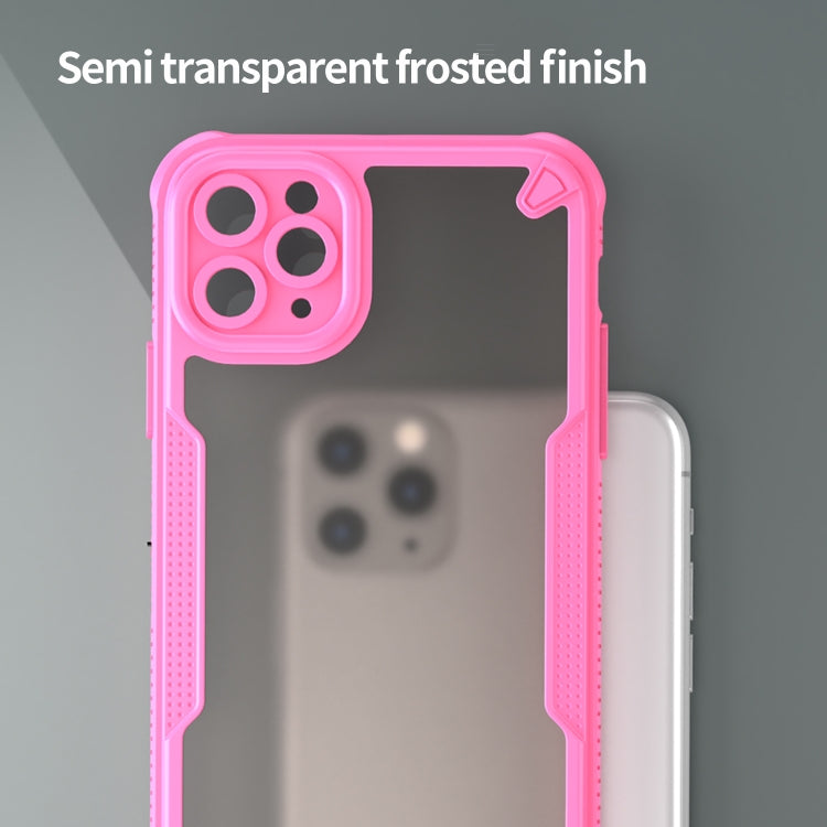 For iPhone 11 Pro Max Armor Glaze PC Hybrid TPU Phone Case(Pink) by buy2fix