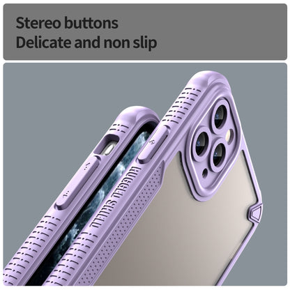 For iPhone 11 Pro Max Armor Glaze PC Hybrid TPU Phone Case(Purple) by buy2fix