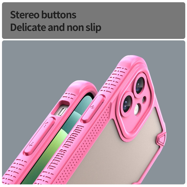 For iPhone 11 Armor Glaze PC Hybrid TPU Phone Case(Pink) by buy2fix