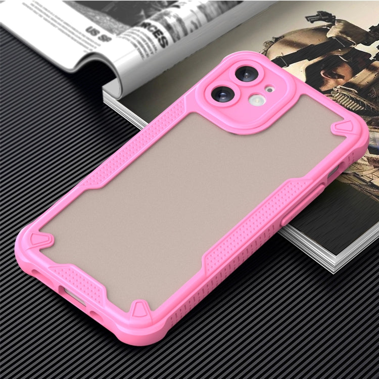 For iPhone 11 Armor Glaze PC Hybrid TPU Phone Case(Pink) by buy2fix