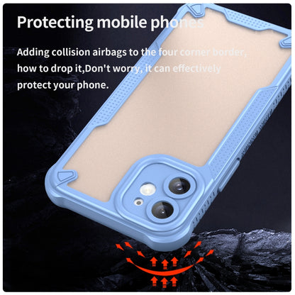 For iPhone 11 Armor Glaze PC Hybrid TPU Phone Case(Blue) by buy2fix