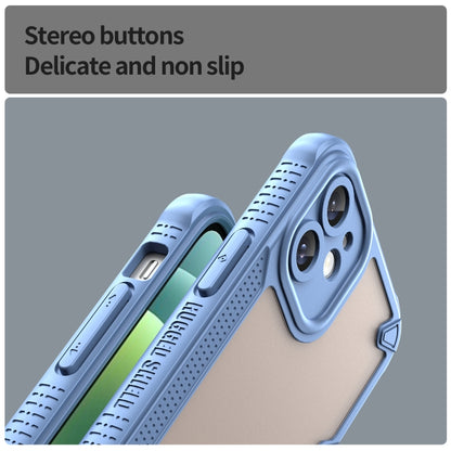 For iPhone 11 Armor Glaze PC Hybrid TPU Phone Case(Blue) by buy2fix