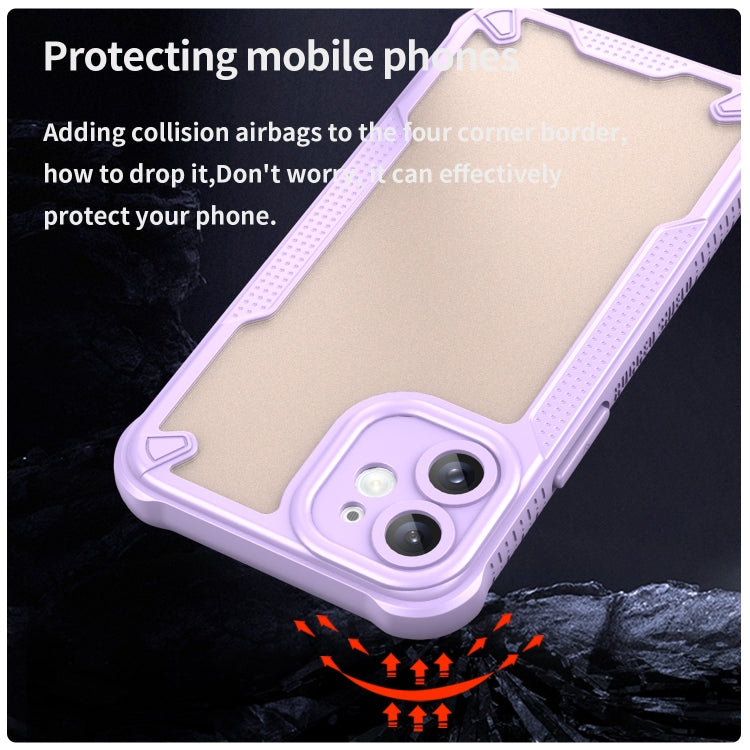 For iPhone 11 Armor Glaze PC Hybrid TPU Phone Case(Purple) by buy2fix