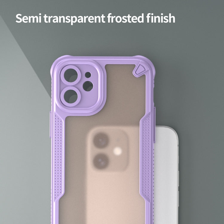 For iPhone 11 Armor Glaze PC Hybrid TPU Phone Case(Purple) by buy2fix