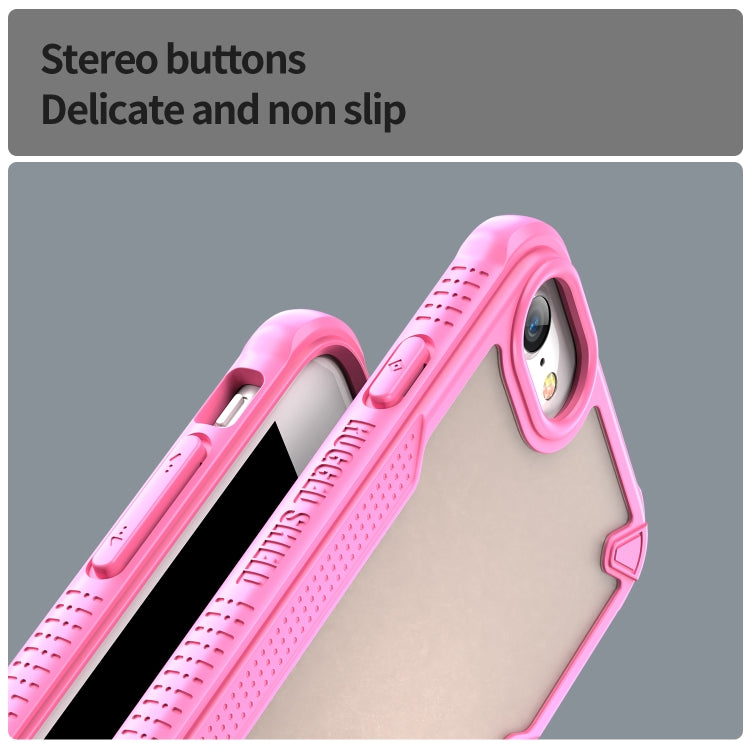For iPhone 7 Armor Glaze PC Hybrid TPU Phone Case(Pink) by buy2fix