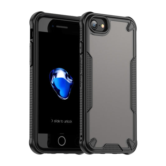 For iPhone 8 Armor Glaze PC Hybrid TPU Phone Case(Black) by buy2fix
