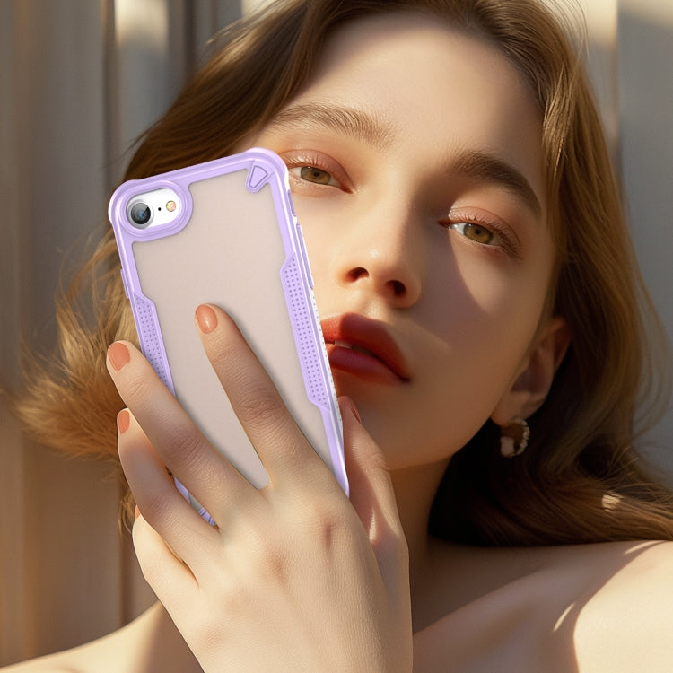 For iPhone 8 Armor Glaze PC Hybrid TPU Phone Case(Purple) by buy2fix