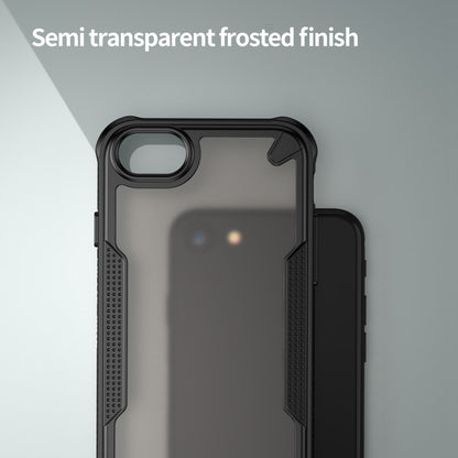 For iPhone SE 2020 Armor Glaze PC Hybrid TPU Phone Case(Black) by buy2fix