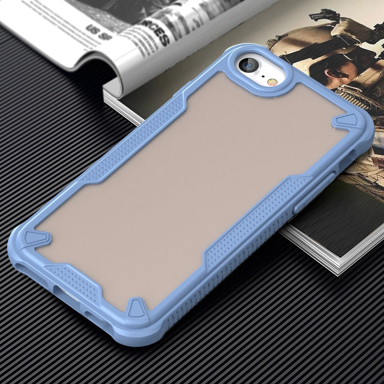 For iPhone SE 2020 Armor Glaze PC Hybrid TPU Phone Case(Blue) by buy2fix