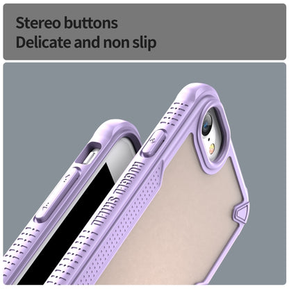 For iPhone SE 2020 Armor Glaze PC Hybrid TPU Phone Case(Purple) by buy2fix