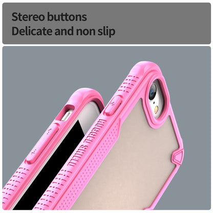 For iPhone SE 2022 Armor Glaze PC Hybrid TPU Phone Case(Pink) by buy2fix