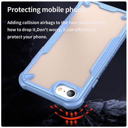 For iPhone SE 2022 Armor Glaze PC Hybrid TPU Phone Case(Blue) by buy2fix