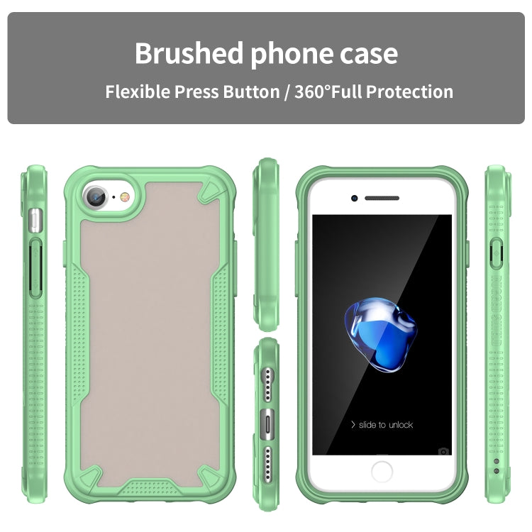 For iPhone SE 2022 Armor Glaze PC Hybrid TPU Phone Case(Green) by buy2fix
