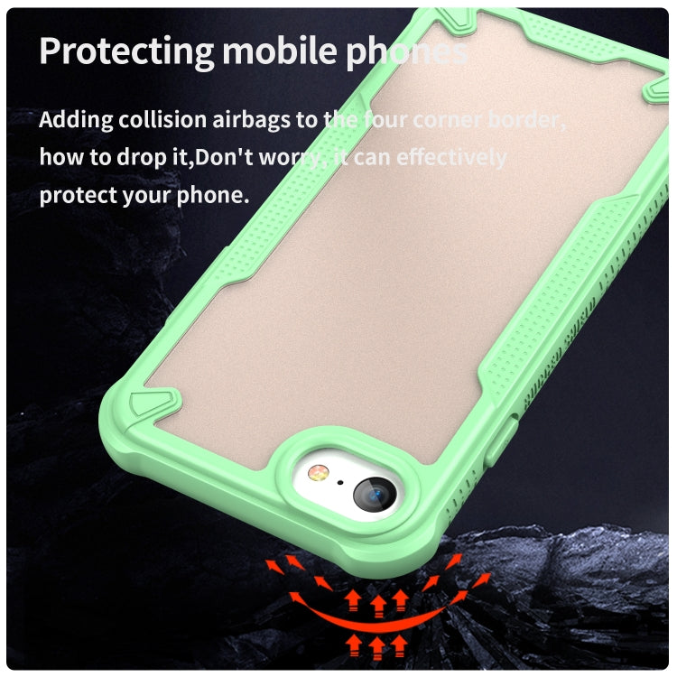 For iPhone SE 2022 Armor Glaze PC Hybrid TPU Phone Case(Green) by buy2fix