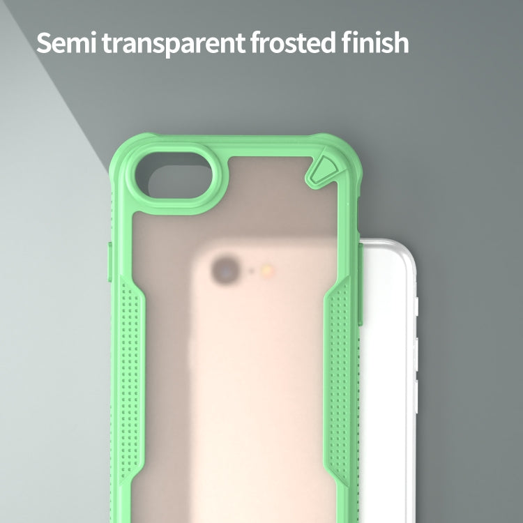 For iPhone SE 2022 Armor Glaze PC Hybrid TPU Phone Case(Green) by buy2fix