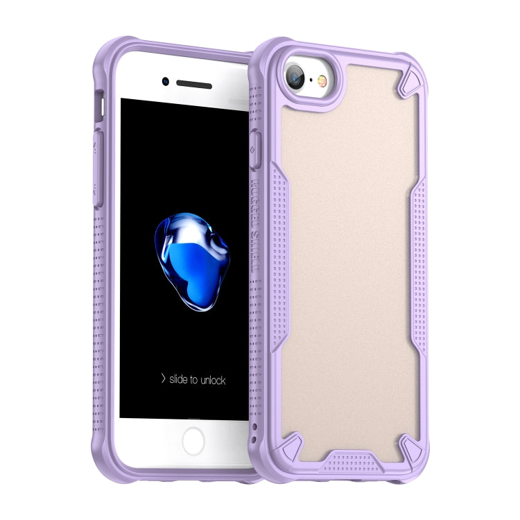 For iPhone SE 2022 Armor Glaze PC Hybrid TPU Phone Case(Purple) by buy2fix