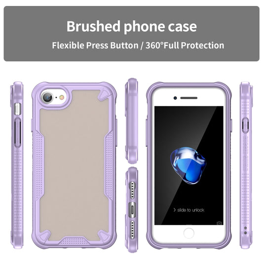 For iPhone SE 2022 Armor Glaze PC Hybrid TPU Phone Case(Purple) by buy2fix