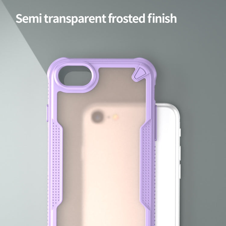 For iPhone SE 2022 Armor Glaze PC Hybrid TPU Phone Case(Purple) by buy2fix