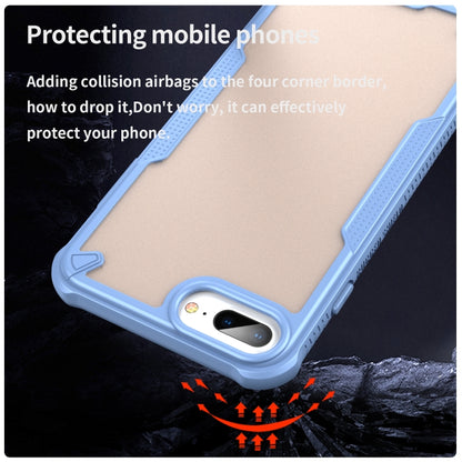 For iPhone 8 Plus Armor Glaze PC Hybrid TPU Phone Case(Blue) by buy2fix