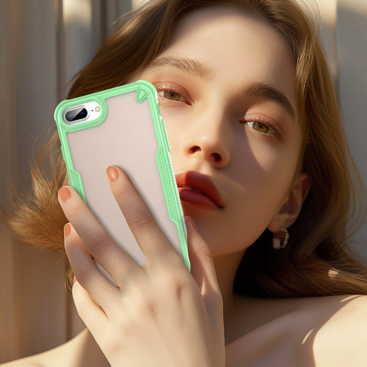 For iPhone 8 Plus Armor Glaze PC Hybrid TPU Phone Case(Green) by buy2fix