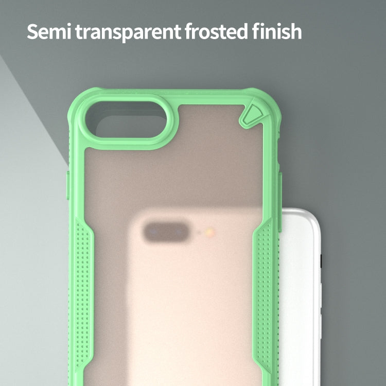For iPhone 8 Plus Armor Glaze PC Hybrid TPU Phone Case(Green) by buy2fix