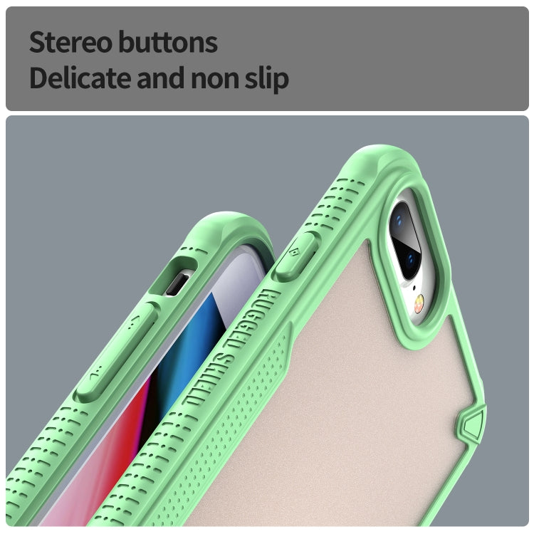 For iPhone 8 Plus Armor Glaze PC Hybrid TPU Phone Case(Green) by buy2fix