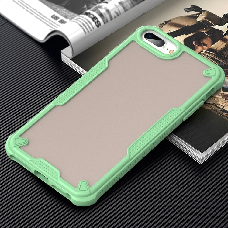 For iPhone 8 Plus Armor Glaze PC Hybrid TPU Phone Case(Green) by buy2fix