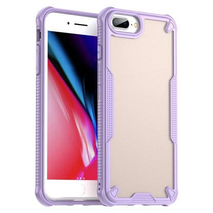 For iPhone 8 Plus Armor Glaze PC Hybrid TPU Phone Case(Purple) by buy2fix