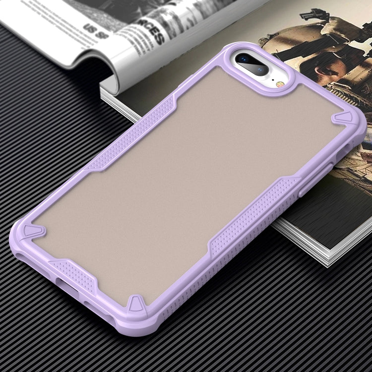 For iPhone 8 Plus Armor Glaze PC Hybrid TPU Phone Case(Purple) by buy2fix
