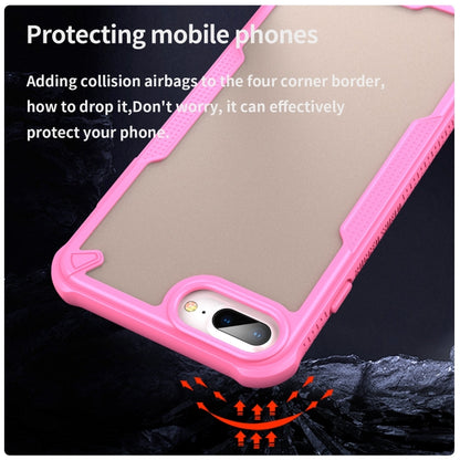 For iPhone 7 Plus Armor Glaze PC Hybrid TPU Phone Case(Pink) by buy2fix