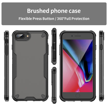 For iPhone 7 Plus Armor Glaze PC Hybrid TPU Phone Case(Black) by buy2fix