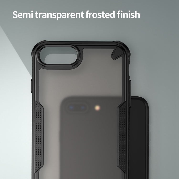 For iPhone 7 Plus Armor Glaze PC Hybrid TPU Phone Case(Black) by buy2fix
