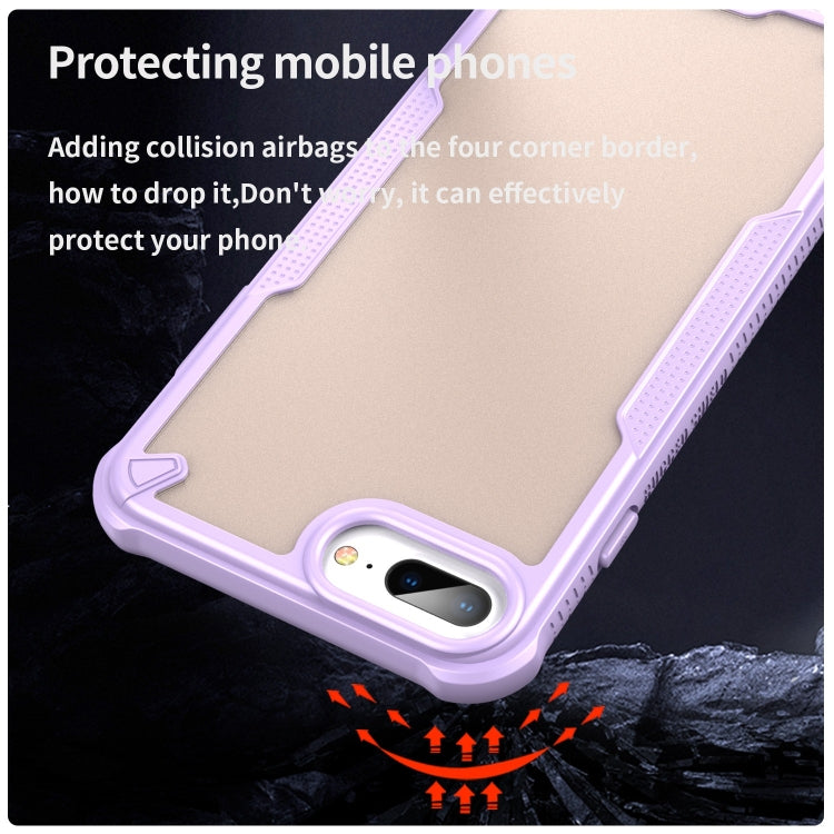 For iPhone 7 Plus Armor Glaze PC Hybrid TPU Phone Case(Purple) by buy2fix