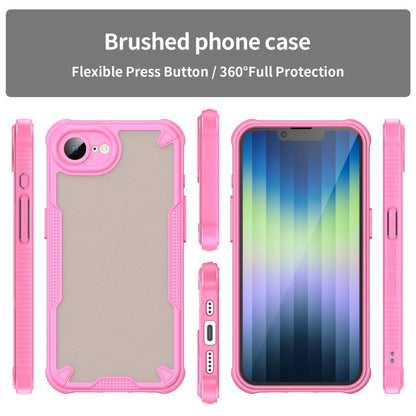 For iPhone 16e Armor Glaze PC Hybrid TPU Phone Case(Pink) - iPhone 16e Cases by buy2fix | Online Shopping UK | buy2fix