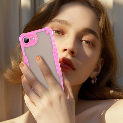 For iPhone 16e Armor Glaze PC Hybrid TPU Phone Case(Pink) - iPhone 16e Cases by buy2fix | Online Shopping UK | buy2fix