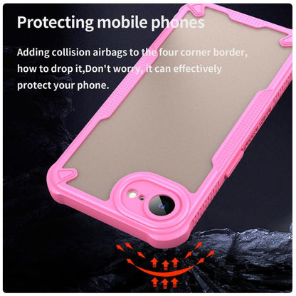 For iPhone 16e Armor Glaze PC Hybrid TPU Phone Case(Pink) - iPhone 16e Cases by buy2fix | Online Shopping UK | buy2fix