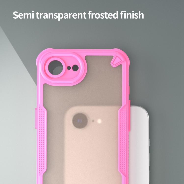 For iPhone 16e Armor Glaze PC Hybrid TPU Phone Case(Pink) - iPhone 16e Cases by buy2fix | Online Shopping UK | buy2fix