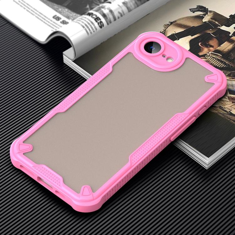 For iPhone 16e Armor Glaze PC Hybrid TPU Phone Case(Pink) - iPhone 16e Cases by buy2fix | Online Shopping UK | buy2fix