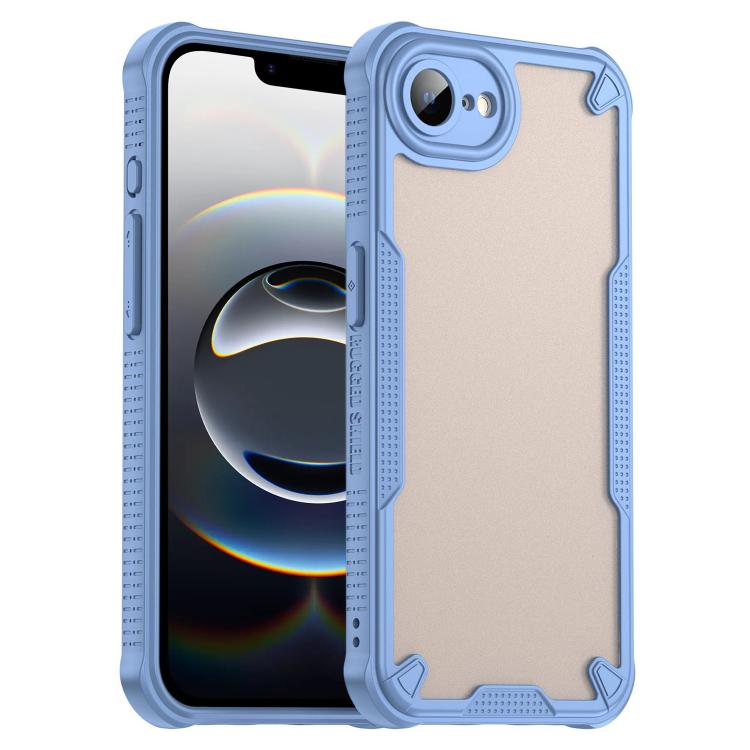 For iPhone 16e Armor Glaze PC Hybrid TPU Phone Case(Blue) - iPhone 16e Cases by buy2fix | Online Shopping UK | buy2fix