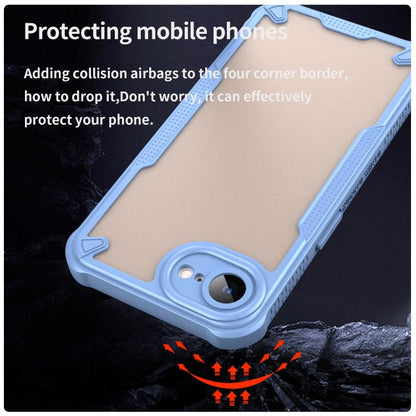 For iPhone 16e Armor Glaze PC Hybrid TPU Phone Case(Blue) - iPhone 16e Cases by buy2fix | Online Shopping UK | buy2fix