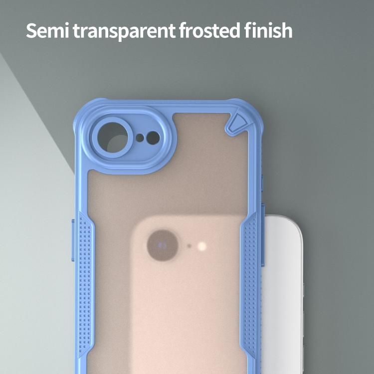 For iPhone 16e Armor Glaze PC Hybrid TPU Phone Case(Blue) - iPhone 16e Cases by buy2fix | Online Shopping UK | buy2fix
